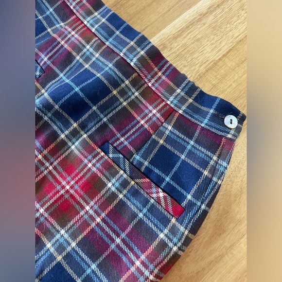 NWT Oscar de la Renta Plaid Tartan Wool Skirt, size 6 - Picture 2 of 7